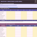 OKRs and KPIs Template — Google Sheets Preview
